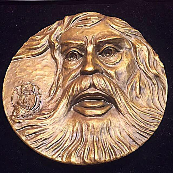 1580-1980 Portugal Adamastor Mythological Character of Os Lusíadas, 400th Anniversary of Luiz de Camoes, Massive Bronze Medal.