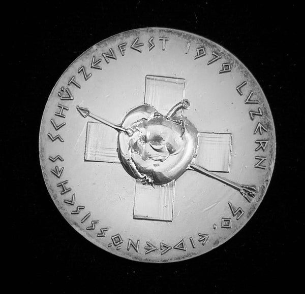 1978 Switzerland "Lucerne 50th Shooting Festival Wilhelm Tell - The Appleshot" Hans Erni Silver Medal.