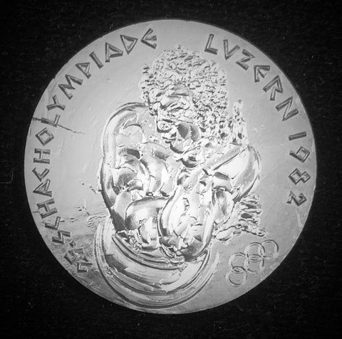 1982 Switzerland "World Chess Olympiad Lucerne" Hans Erni Silver Medal.