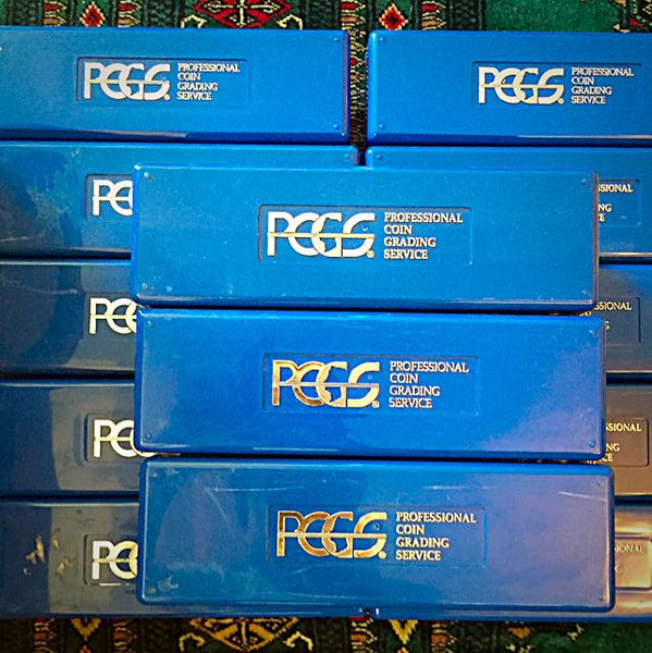 PCGS Blue Storage Boxes From USA PCGS, x40 Saflips or x20 Slabs - Coin Storage Accessories - Emporium Antiquities